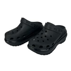Black Crocs Classic Mega Crush Clogs Unisex W10 M8